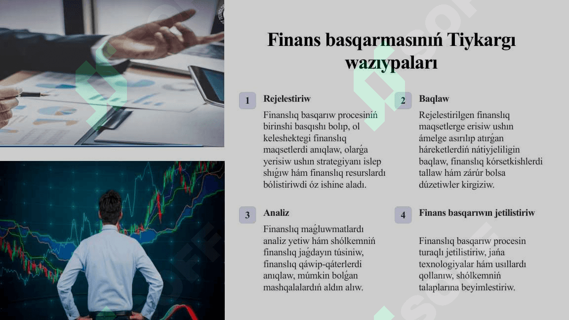 Finans basqarıwınıń mánisi hám áhmiyeti 3