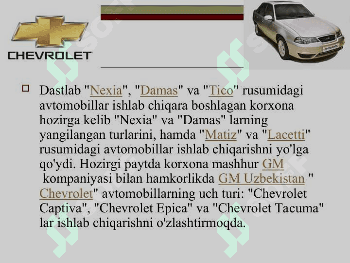 GM-O'zbekiston  CHEVROLET 3