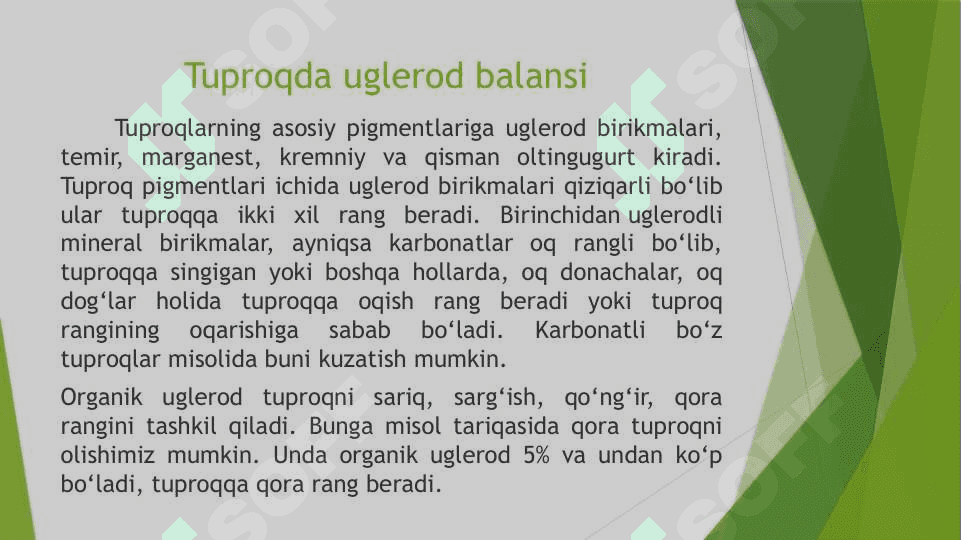 Iqlim o’zgarishi sharoitida tuproqda uglerod balansi 3
