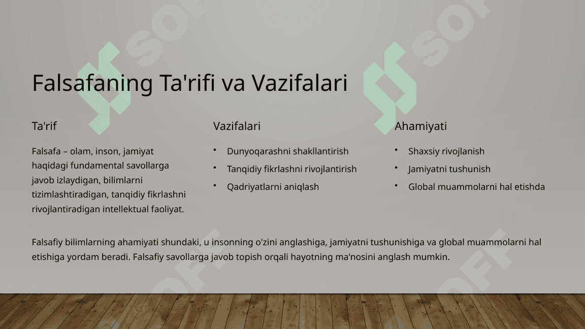Falsafa va uning jamiyat hayotidagi roli 2