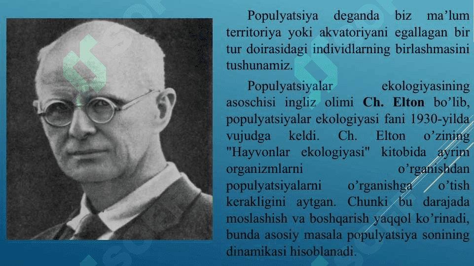POPULYATSIYALAR EKOLOGIYASI 2