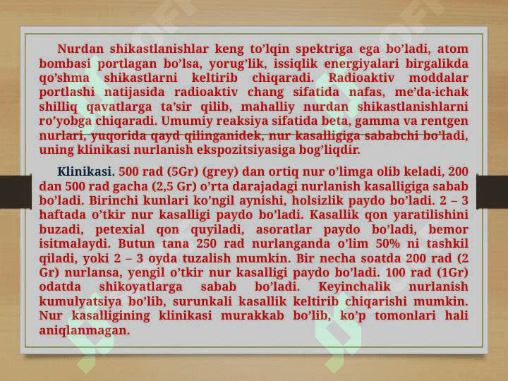 Radiatsiya va ekologiya 7