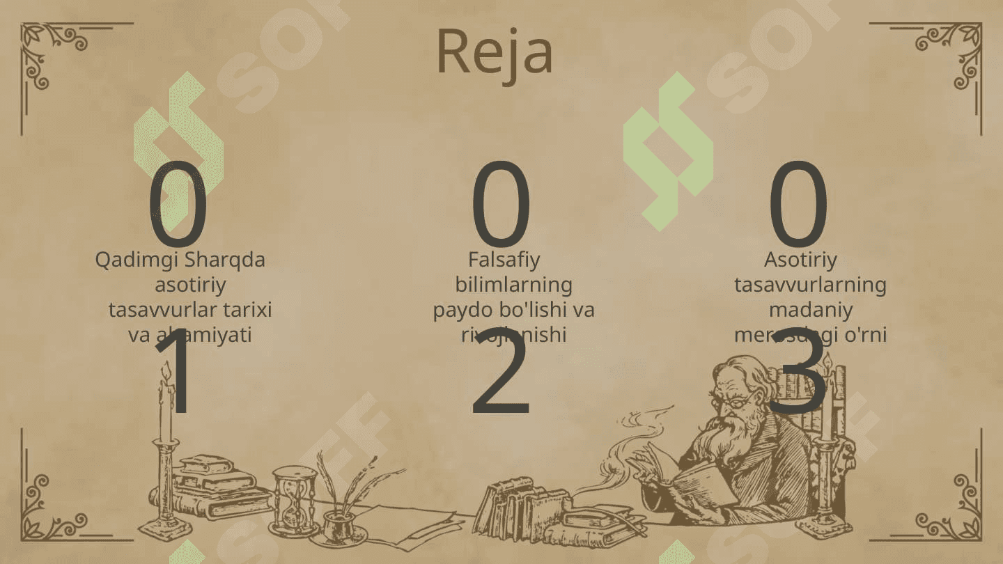 Qadimgi Sharqda asotiriy tasavvurlar va falsafiy bilimlarning paydo bo'lishi 2
