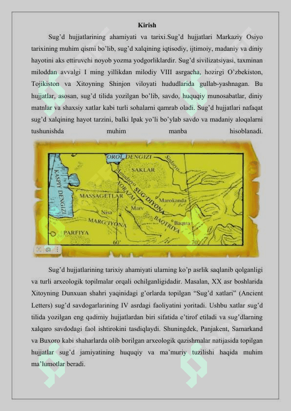 Sug’d hujjatlarining asosi 25 2
