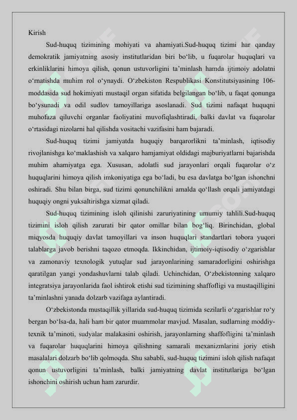 Sud-huquq tizimini isloh qilish 25 2