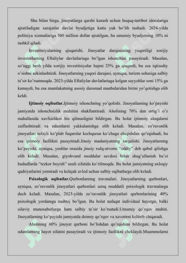 Eftaliylar davlatidagi jinoyat va jazo turlari 25 8
