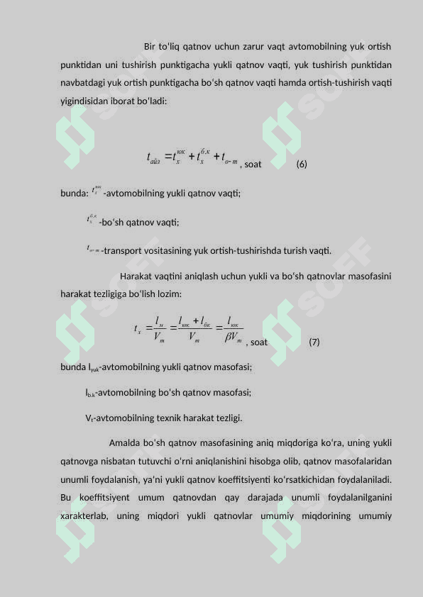 Transport vositalari ish unumdorligi 3