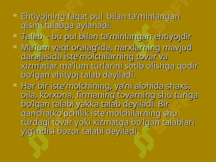 Talab va taklif 3