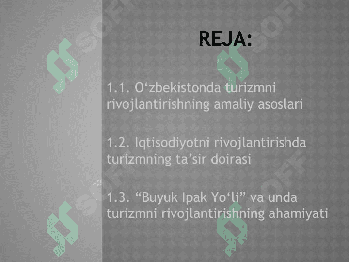 Turizmni rivojlantirishning nazariy va amaliy asoslari 2