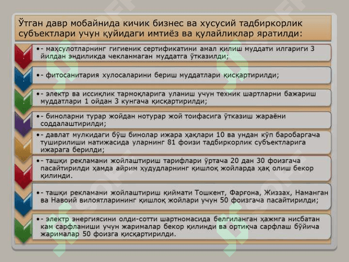 Кичик бизнес ва хусусий тадбиркорликка хорижий инвестицияларни жалб этиш 5
