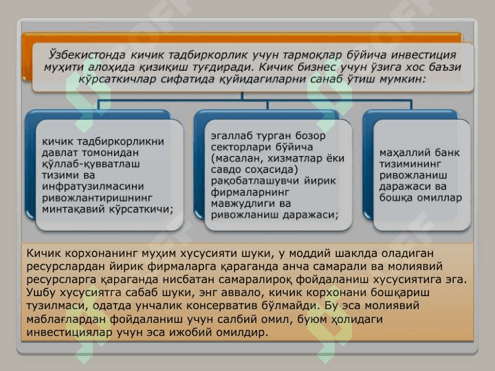 Кичик бизнес ва хусусий тадбиркорликка хорижий инвестицияларни жалб этиш 7