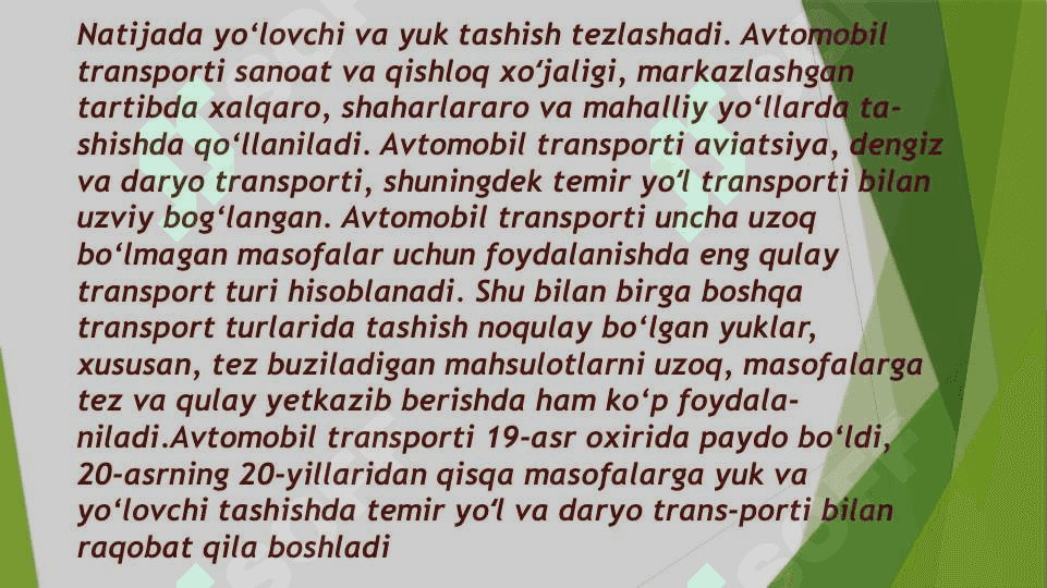 Transport xizmat ko’rsatish 3