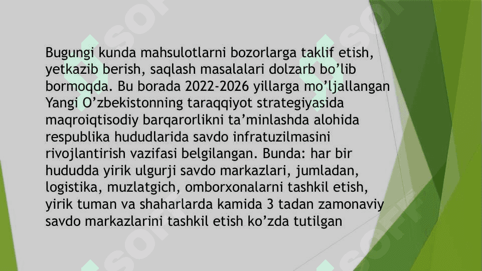 Ulgurji oziq–ovqat bozorlari faoliyat ko’rsatishining xorijiy tajribasi 3