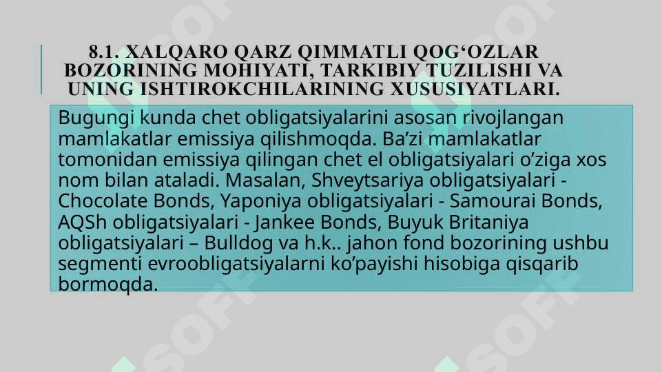 Xalqaro qarz qimmatli qog‘ozlar bozori. Evroobligatsiyalar (2) 5