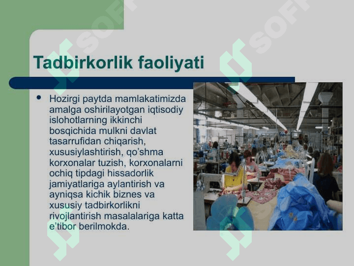 Tadbirkorlik faoliyati va menejment 3