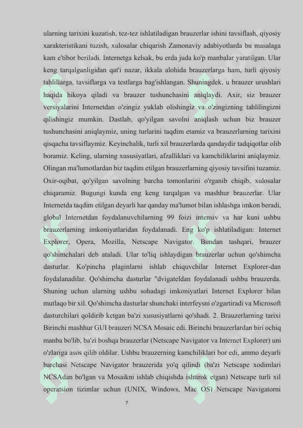 INFORMATIKA FANLARINI  O‘QITISHDA INTERNET BRAUZERLARDAN FOYDALANISHNING O‘RNI VA AHAMIYATI 7