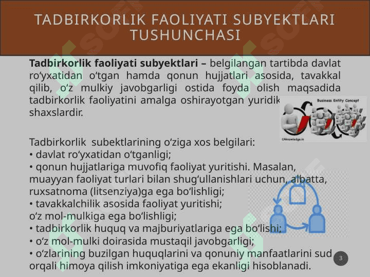 tadbirkorlik subyektlari va ularning turlari 3
