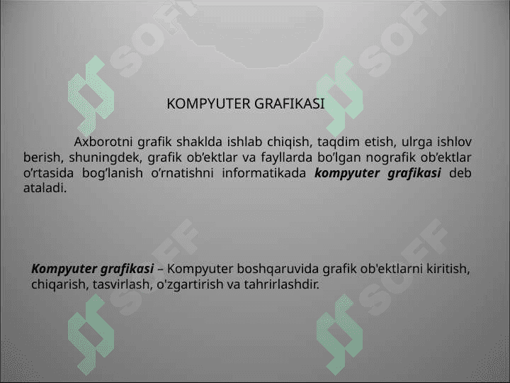 Kompyuter grafikasi 2