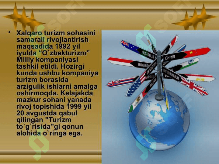Turizm rivojining xalqaro iqtisodiy aloqalari 3