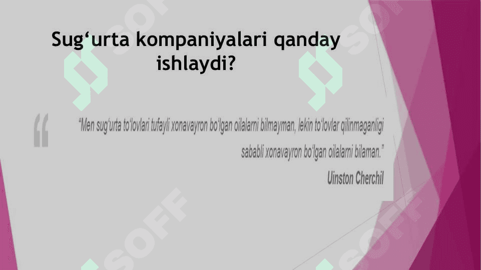Sug’urta tashkilotlari va «KAFOLAT SUG’URTA» kompaniyasi haqida 2
