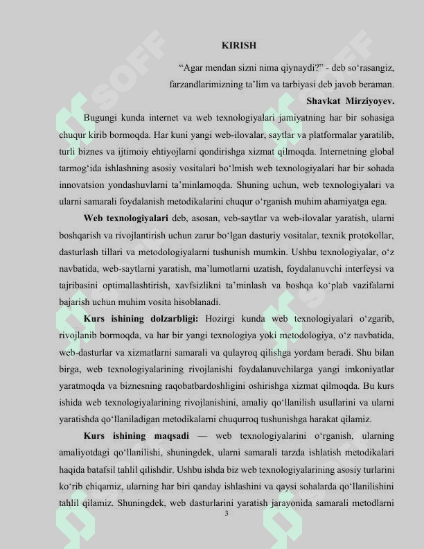 Web texnologiyalar va ulardan foydalanish metodikasi 3