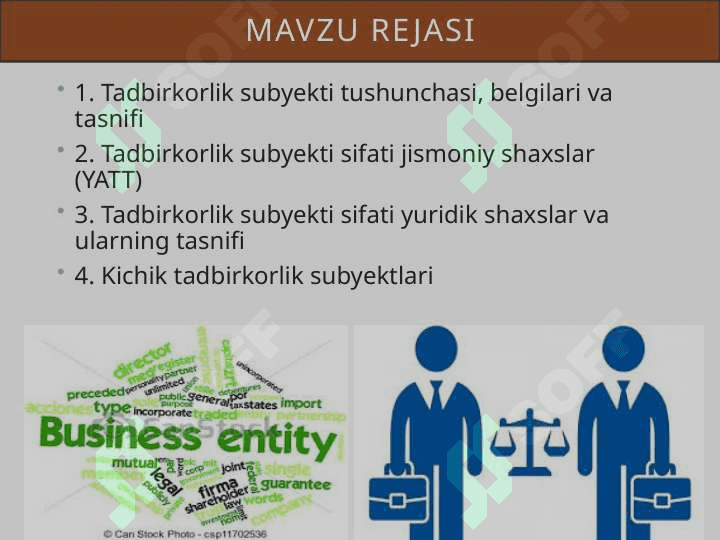 tadbirkorlik subyektlari va ularning turlari 2
