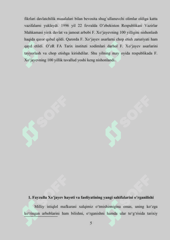 FAYZULLA XO’JAYEV HAYOTI VA FAOLIYATI HAQIDAGI YANGI MULOHAZALAR 5