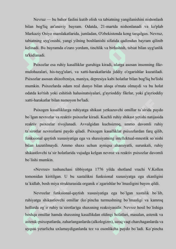 NEVROZ VA PISIXOZLAR 2