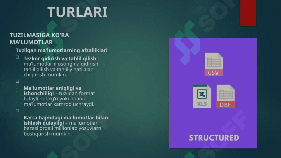MA'LUMOTLAR VA MA'LUMOTLAR O'RTASIDAGI O'ZARO BOG'LIQLIK 6