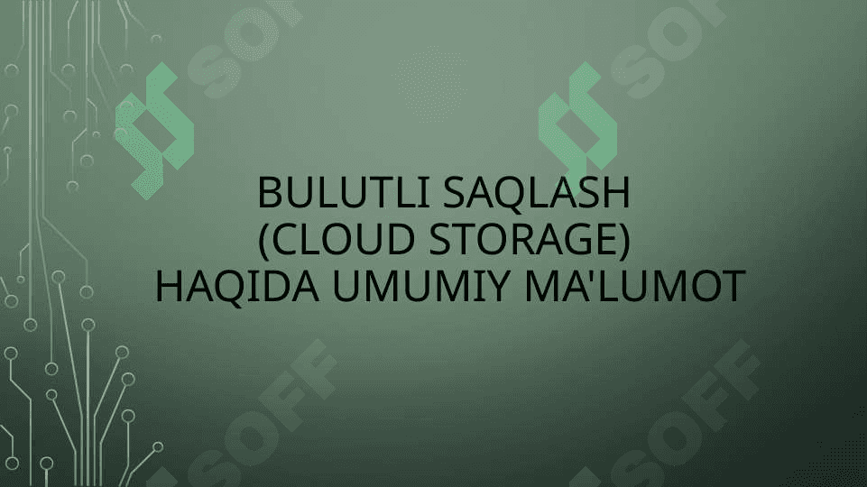 Bulutli Saqlash 2