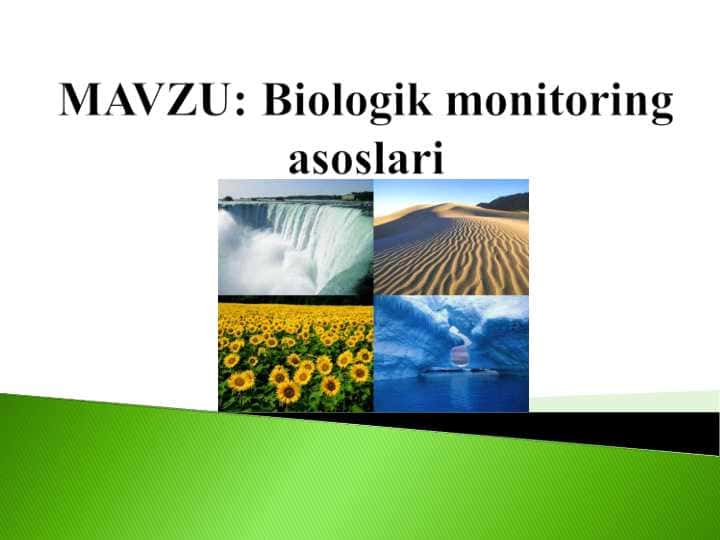 Biologik monitoring asoslari