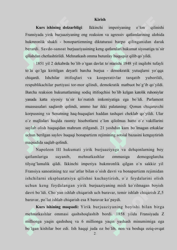 FRANSIYA IKKINCHI IMPERIYA DAVRIDA 2