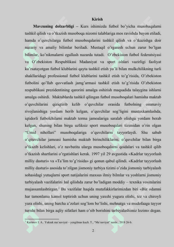 Fudbol o'yini jarayonida pedagogik kuzatuv o'tkazish 2