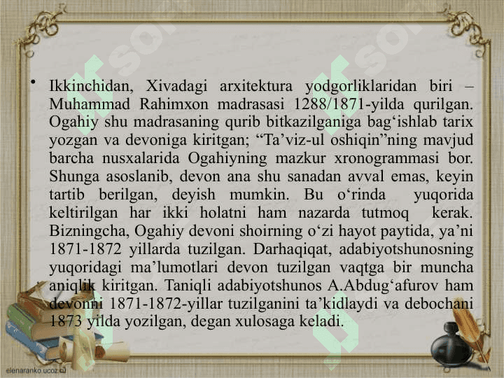 ОGAHIY IJОDIDA G‘AZAL JANRI VA UNING BADIIYATI 5