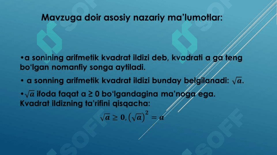 Arifmetik kvadrat ildiz 2