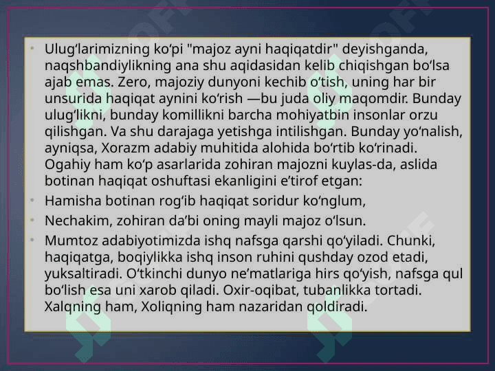 OGAHIY SHE’RIYATIDA AN’ANA VA O‘ZIGA XOSLIK 6