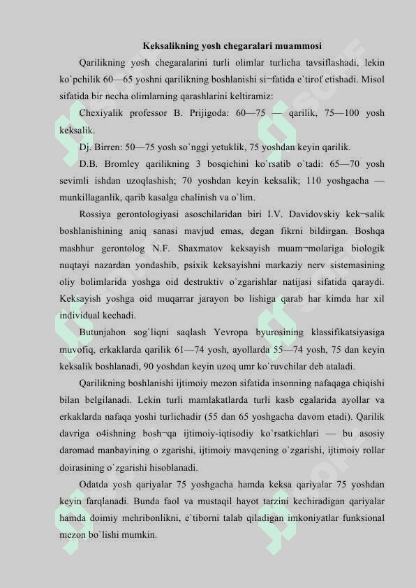 Keksalik davrining oʻziga xos xususiyatlari 2