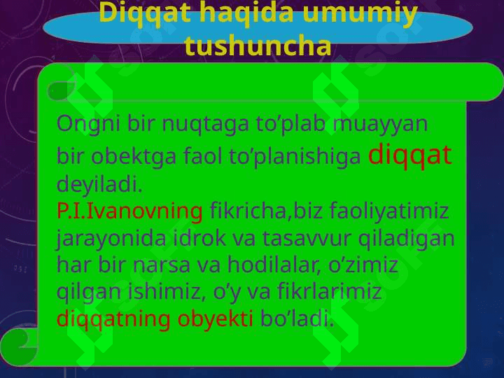 Diqqat turlari va uning xususiyatlari 3