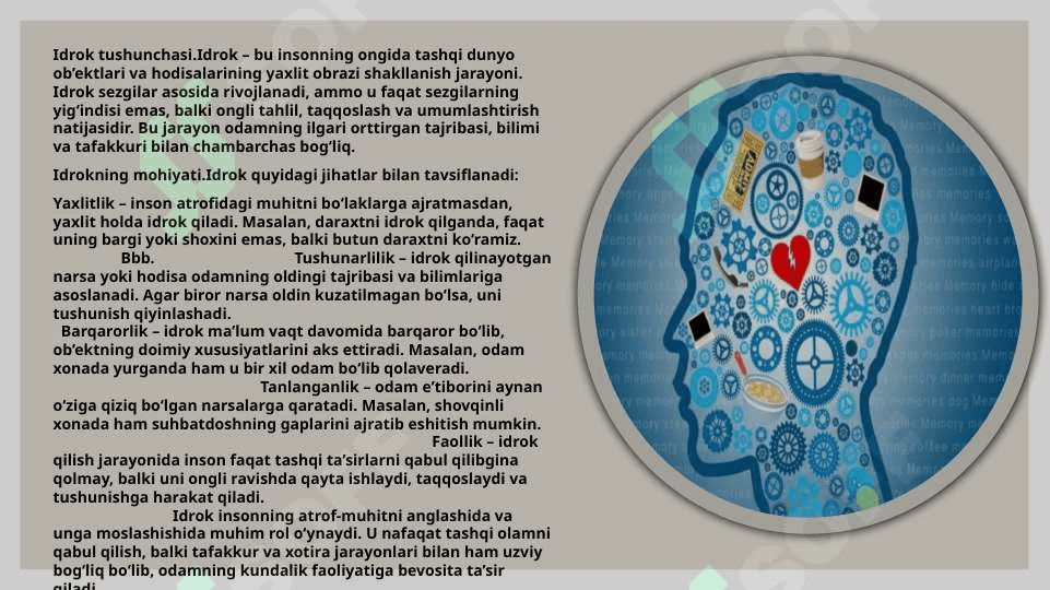 IDROK HAQIDA TUSHUNCHA VA UNING XUSUSIYATLARI 2