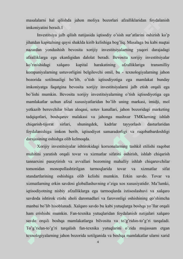 Glоbаllаshuv shаrоitidа erkin sаvdо vа prоteksiоnizm sаvdо siyosаtlаrini o’rtаsidаgi nisbаt 4