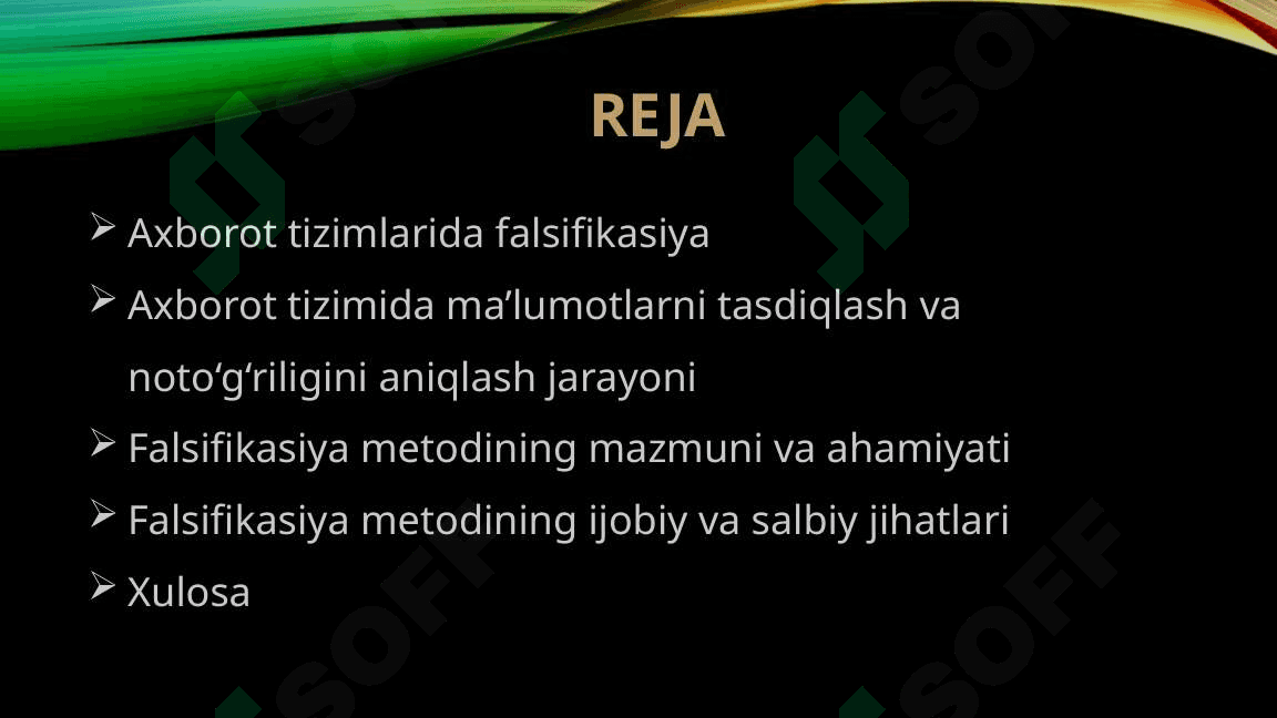Axborot tizimida falsifikasiya metodi 2