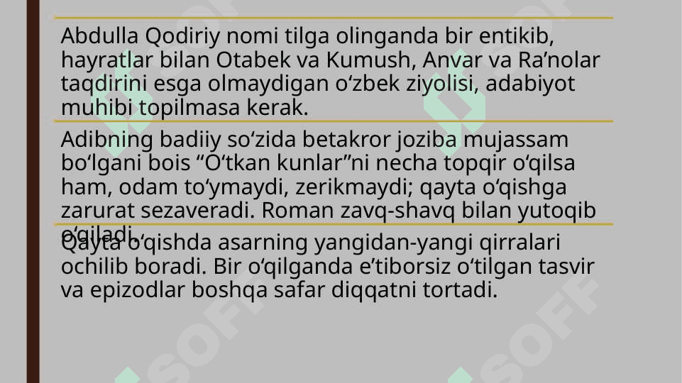 Abdulla Qodiriyning “Otkan kunlar“ asarida milliy nutq,muomala 2