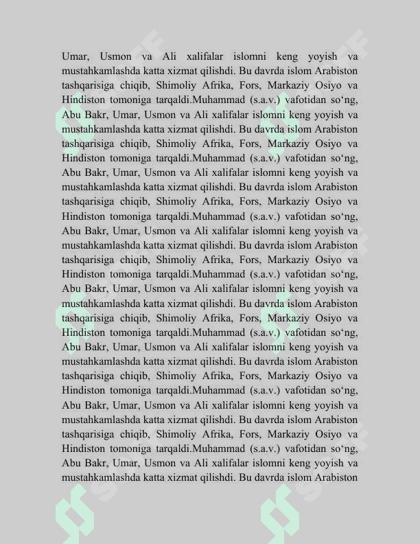 Abdurauf Fitratning "Muxtasar Islom Tarixi" Risolasi mavzusida mustaqil ish 6