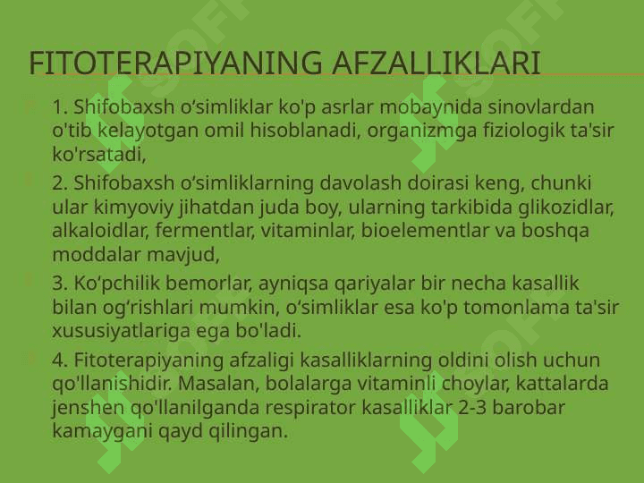 Xalq tabobatida fitoterapiya va dietoterapiyaning ahamiyati 3