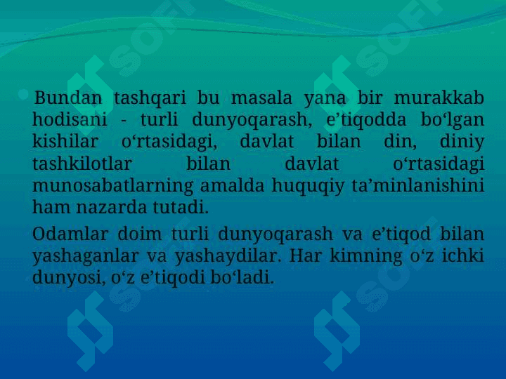 Din va vijdon erkinligi 5