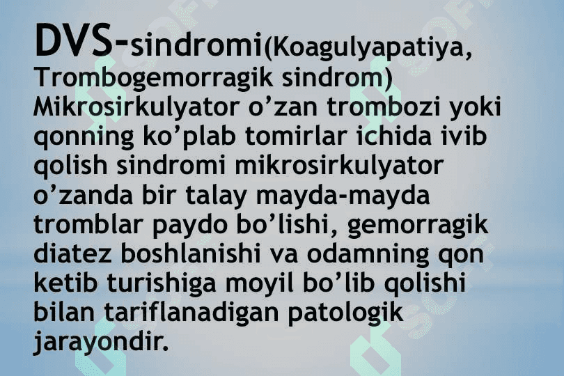 Surunkali DVS sindromi va yning klinik labarator diagnostikasi 3