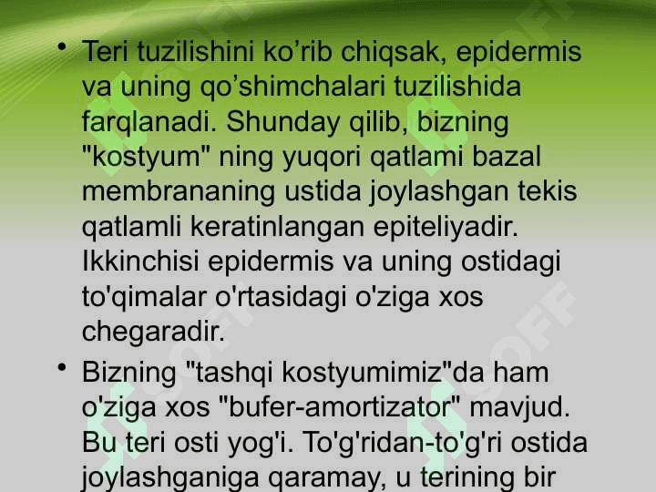 Teri saratoni, etiologiyasi , klinik namoyon bo‘lishi . Teri  melanomasi , etiologiyasi , klinik namoyon bòlishi 4