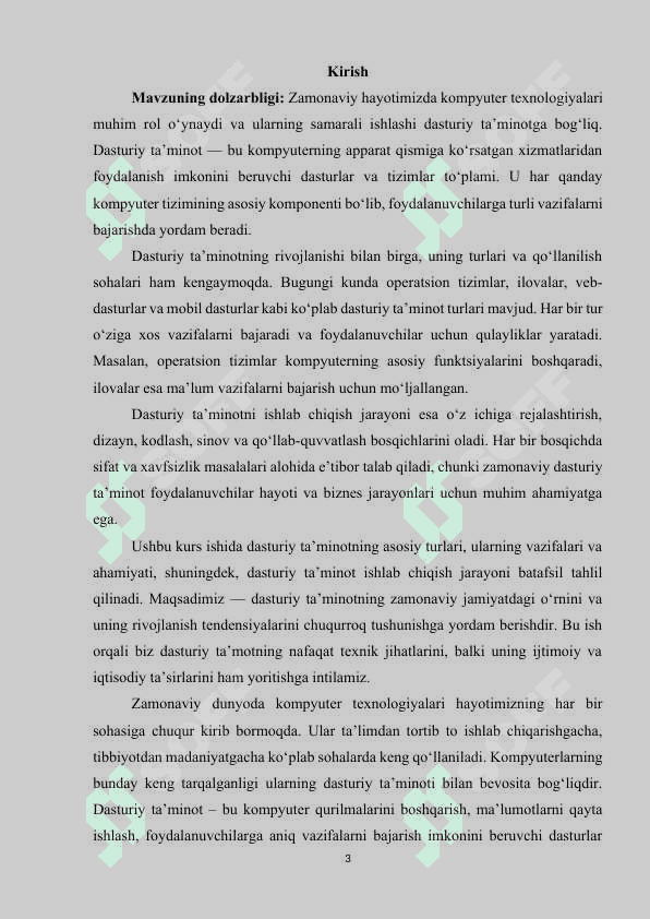 Kompyuterning dasturiy ta’minoti 3