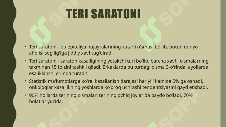Teri saratoni . Teri melanomasi 2