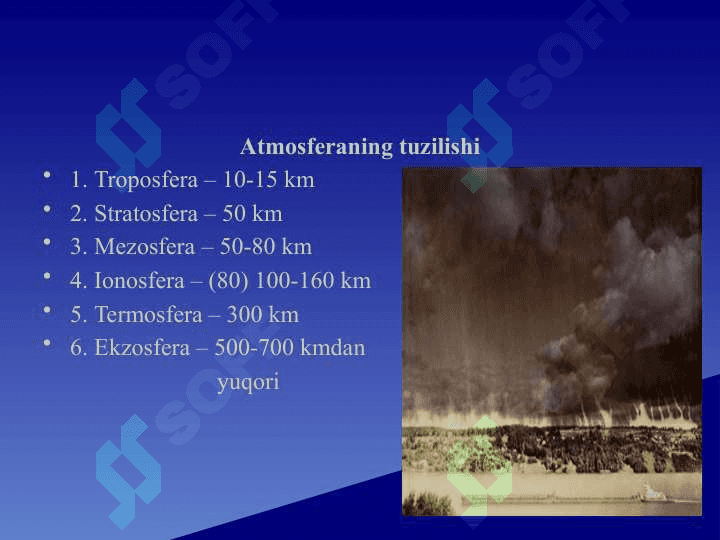 GLOBAL EKOLOGIK MUAMMOLAR BO'YICHA ( PARNIK EFFEKTI OZON QATLAMI ) XALQARO HAMKORLIKNING ZARURLIK JIHATLARI 6